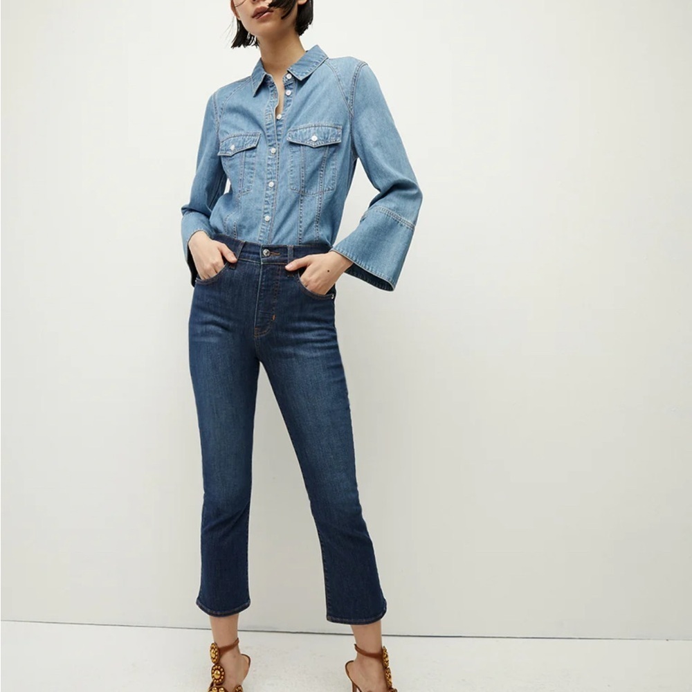 Veronica Beard Indigo Cropped Jeans